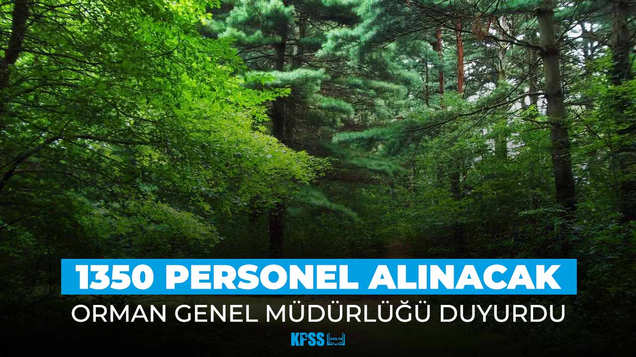 Orman Genel Müdürlüğü personel alımı yapacak Başvurular ne zaman açılıyor