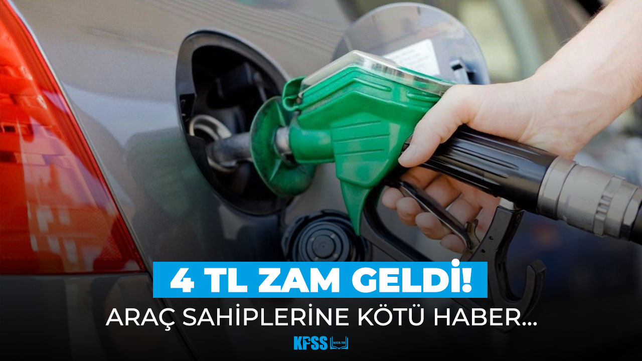 Benzin ve motorin fiyatlarında rekor artış! 4 TL zam geldi