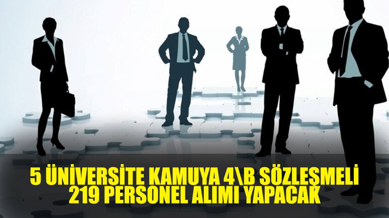5 Üniversite 219 Sözleşmeli Personel Alımı için İlan Verdi
