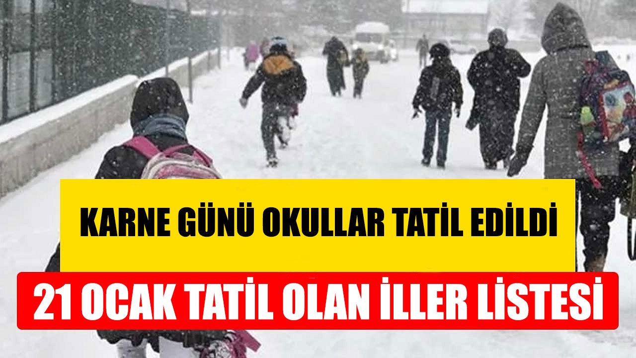 Karne Gününde Kar Engeli... Karne Gününde Tatil Olan Okullar