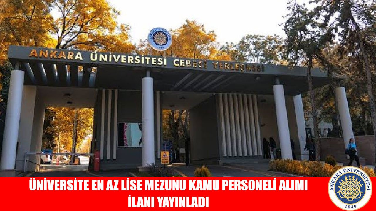Ankara Üniversitesi 46 Kamu Personeli Alımı İlanına Çıktı